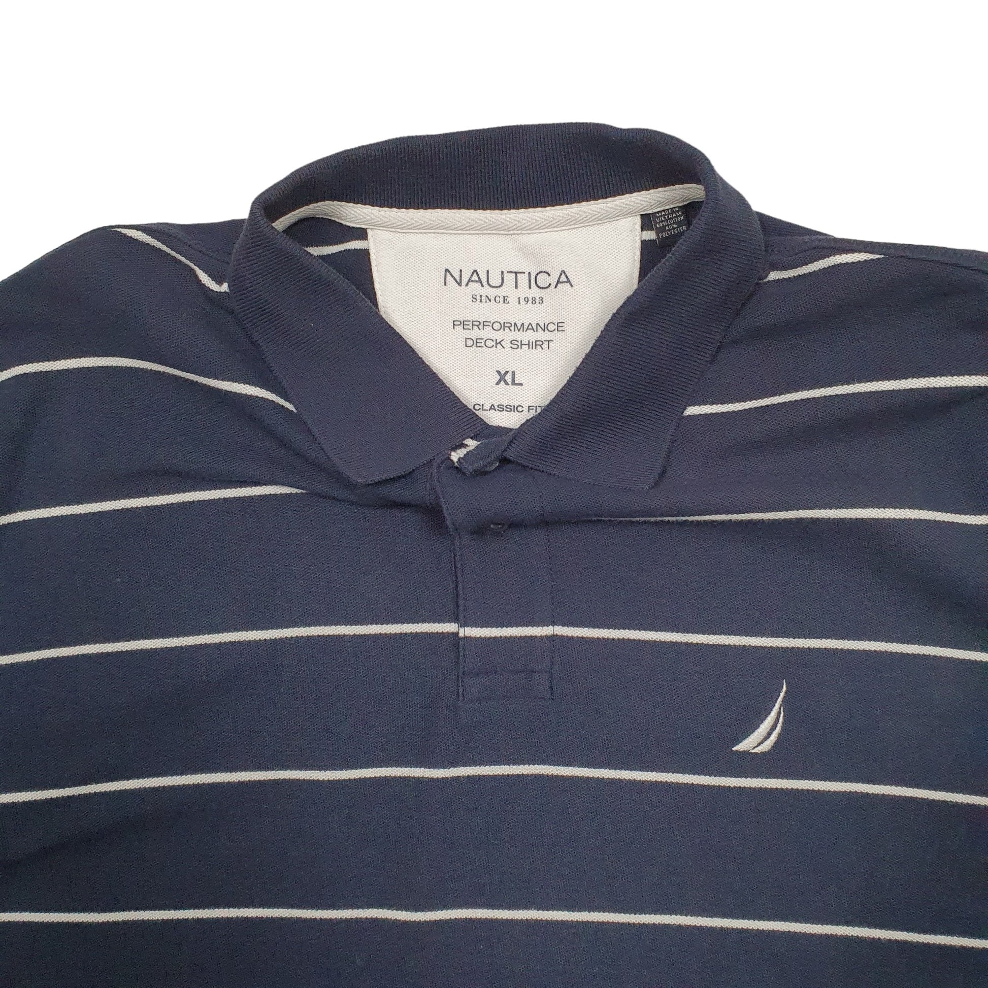 Mens Navy Nautica  Short Sleeve Polo Shirt