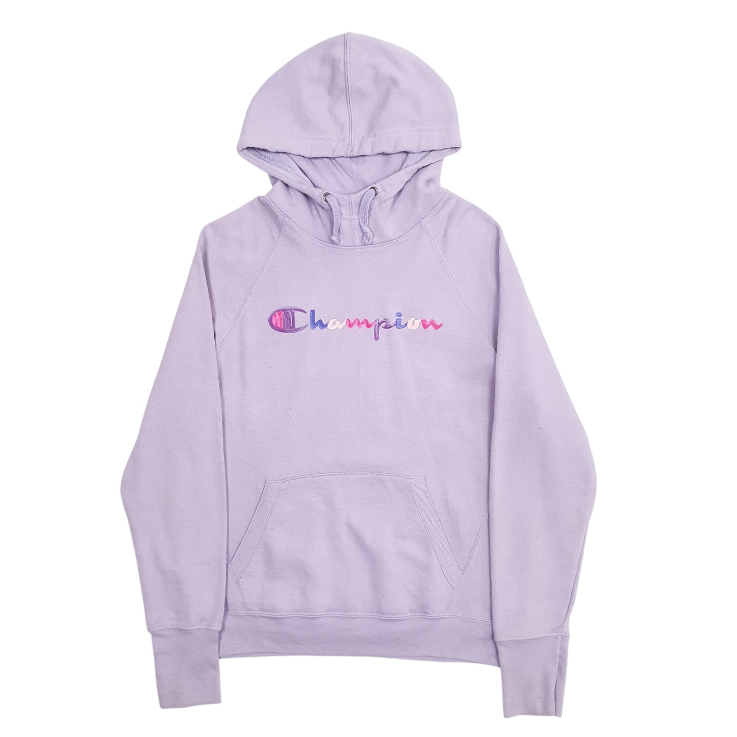 Womens Purple Champion Spellout Hoodie Jumper