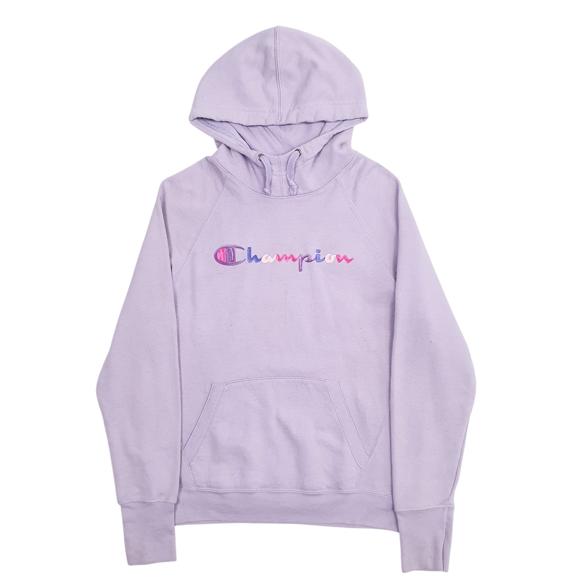Womens Purple Champion Spellout Hoodie Jumper
