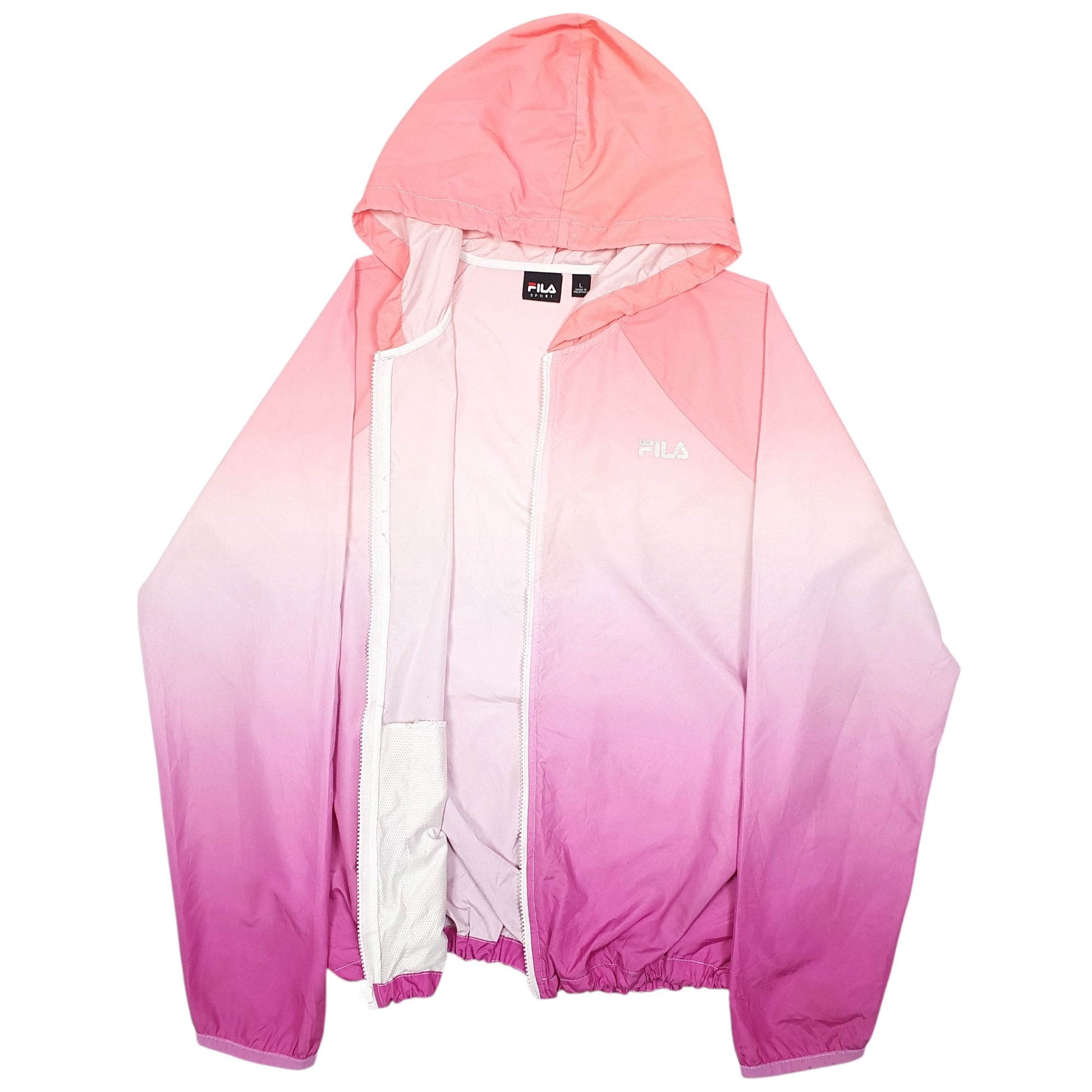 Womens Pink Champion Hooded Lightweight  Coat