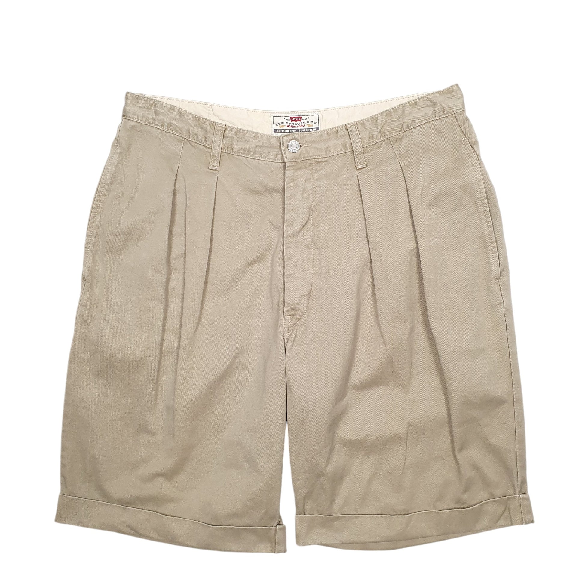 Mens Beige Levis Jorts Pleated Chino Shorts