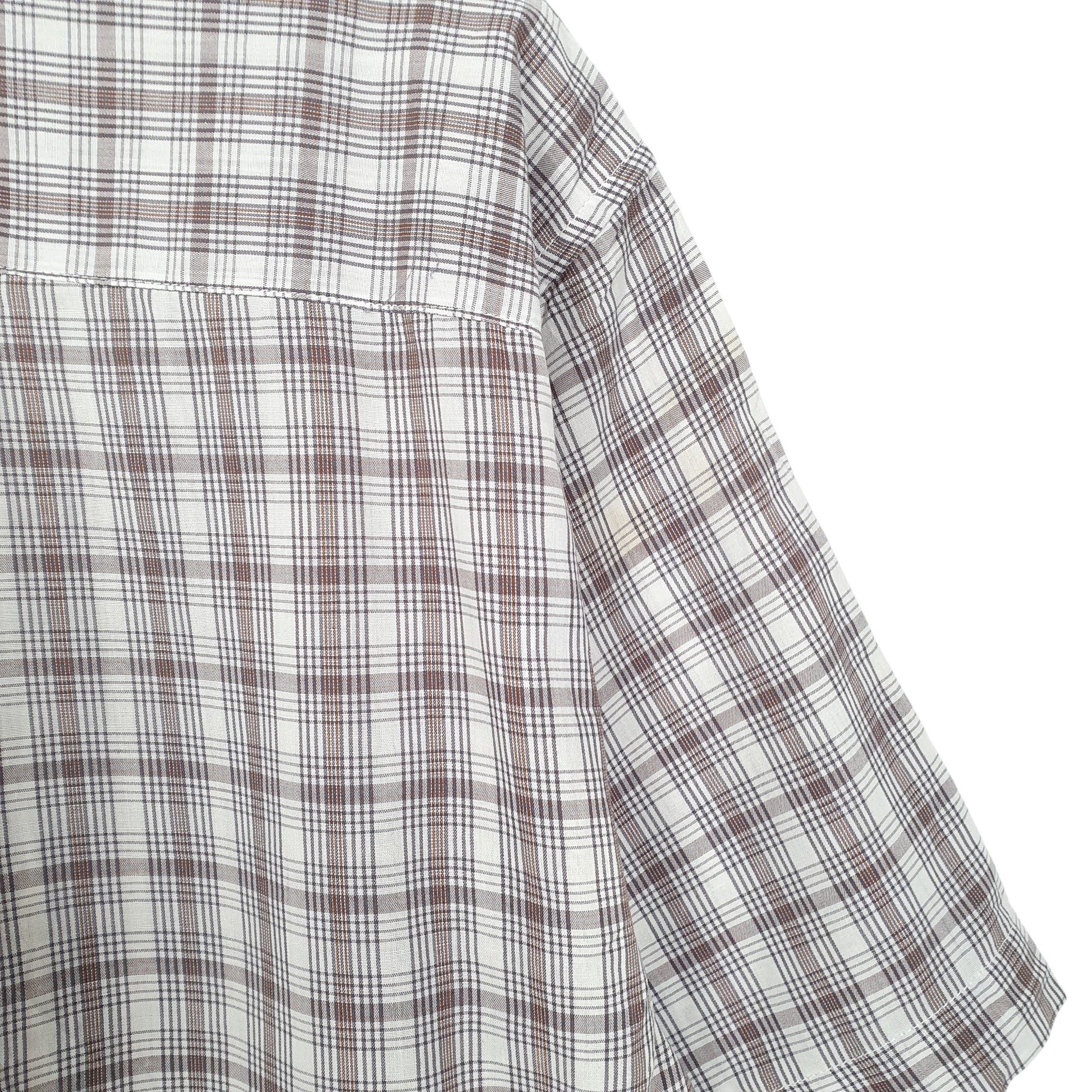 Mens White Lacoste Chemise Made In France Short Sleeve Shirt