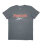 Mens Grey Reebok Spellout Short Sleeve T Shirt