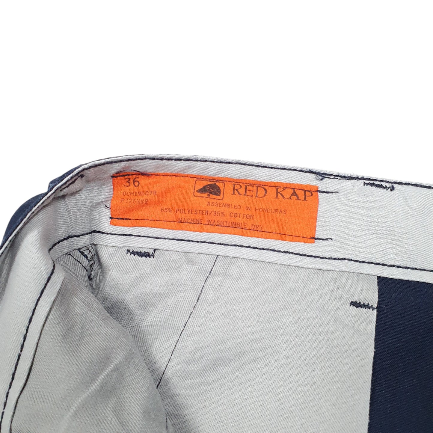 Mens Navy Red Kap  Chino Shorts