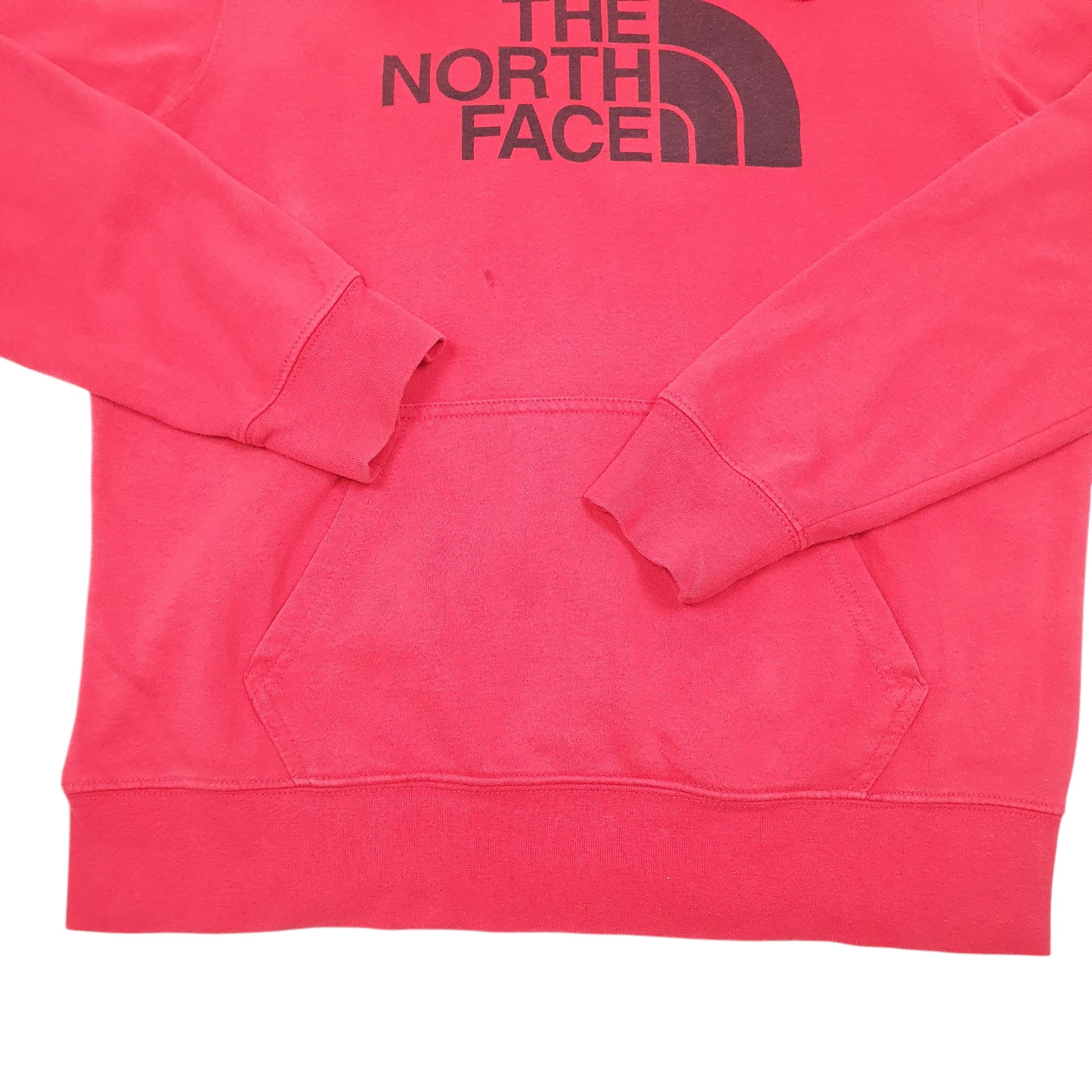 Mens Red The North Face Spellout Hoodie Jumper