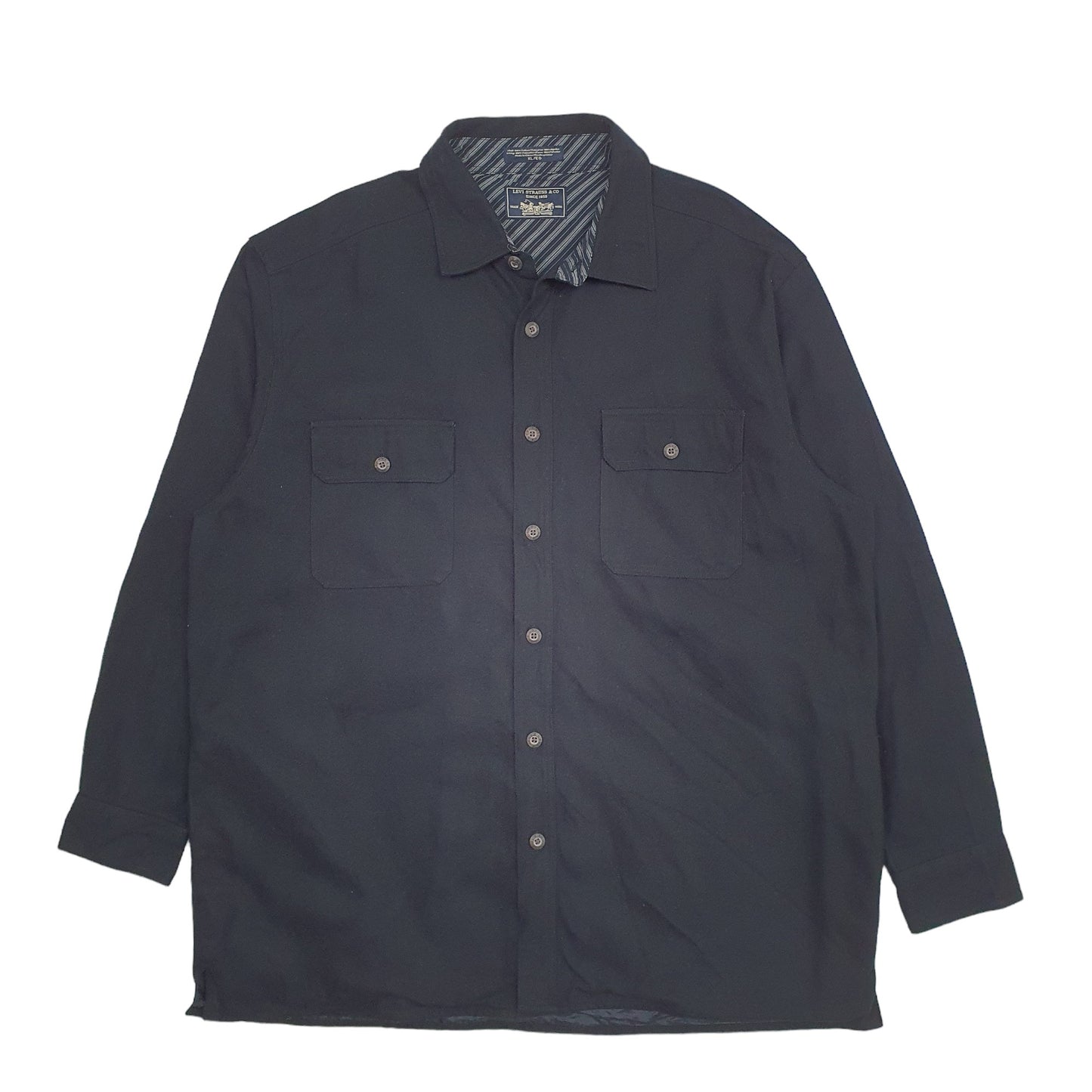 Mens Black Levis Shacket Overshirt Jacket Long Sleeve Shirt