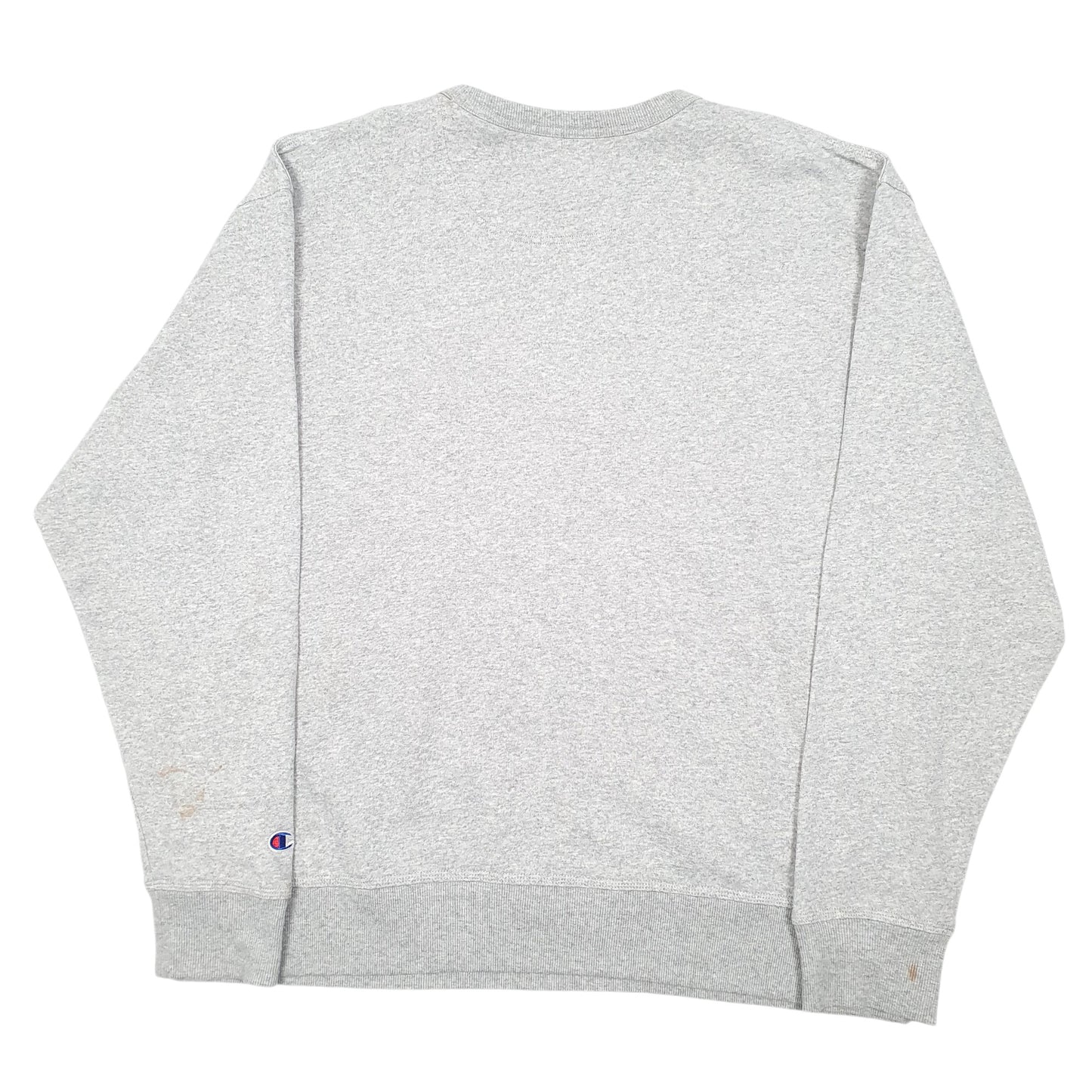 Mens Grey Champion Script Crewneck Jumper