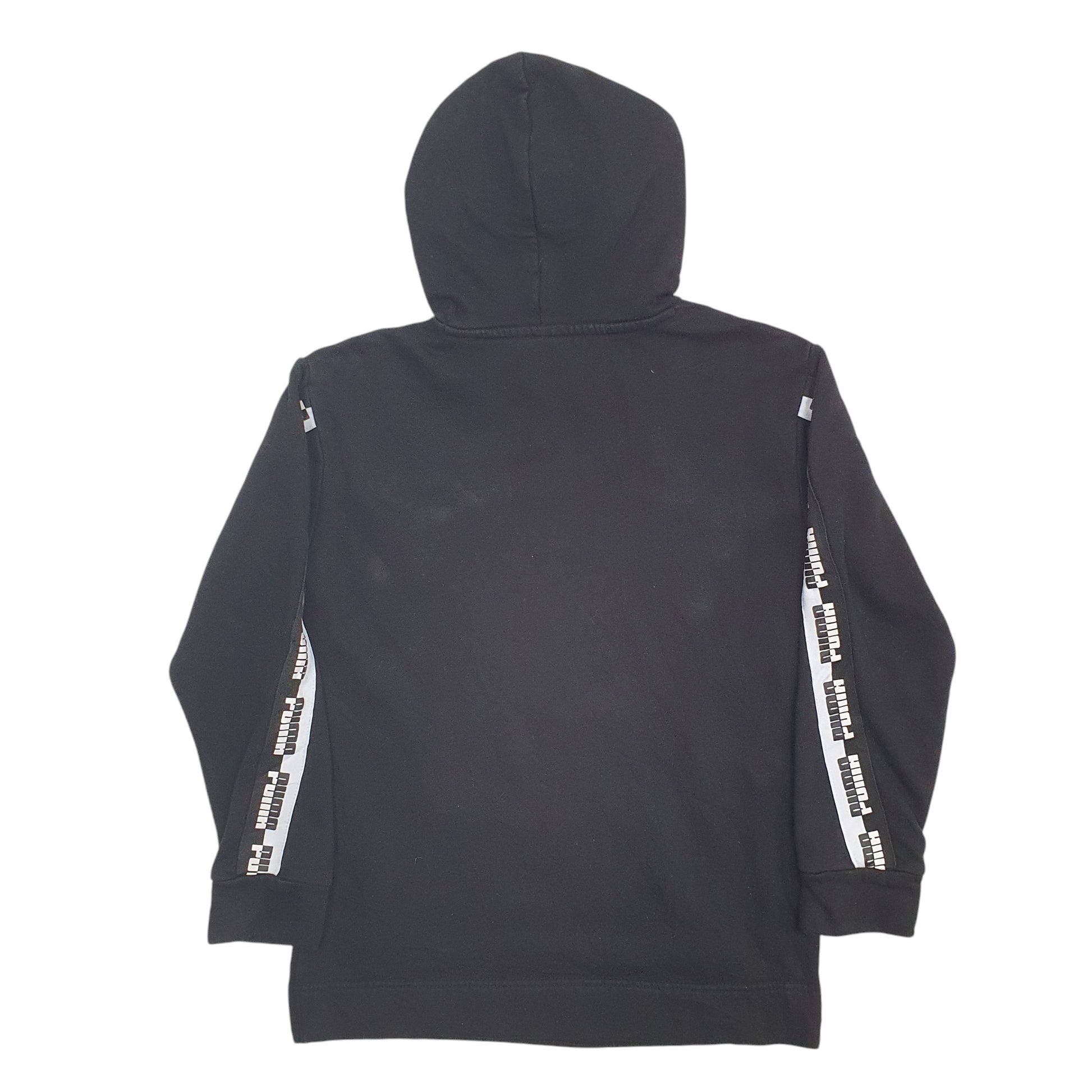 Mens Black Puma Spellout Hoodie Jumper