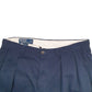 Mens Navy Polo Ralph Lauren Double Pleated Vintage 2000's Chino Trousers