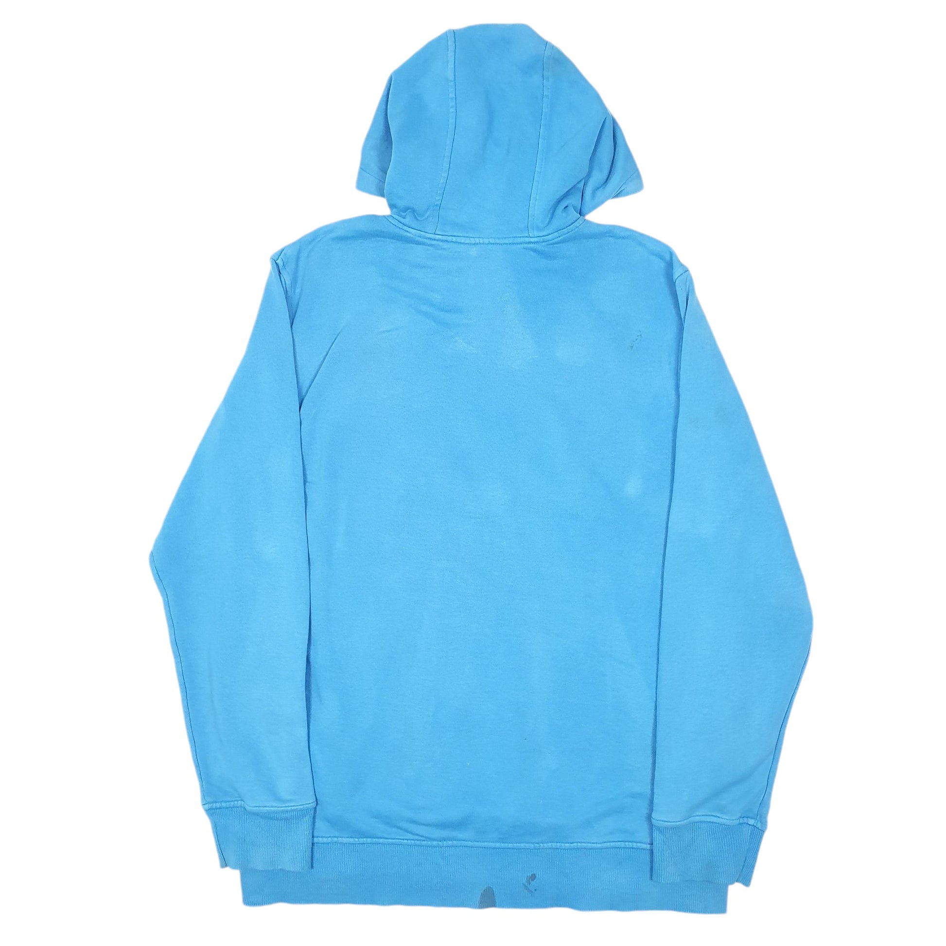 Mens Blue Adidas Spellout Hoodie Jumper