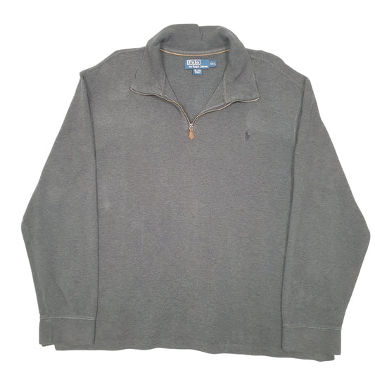 Mens Grey Polo Ralph Lauren  Quarter Zip Jumper