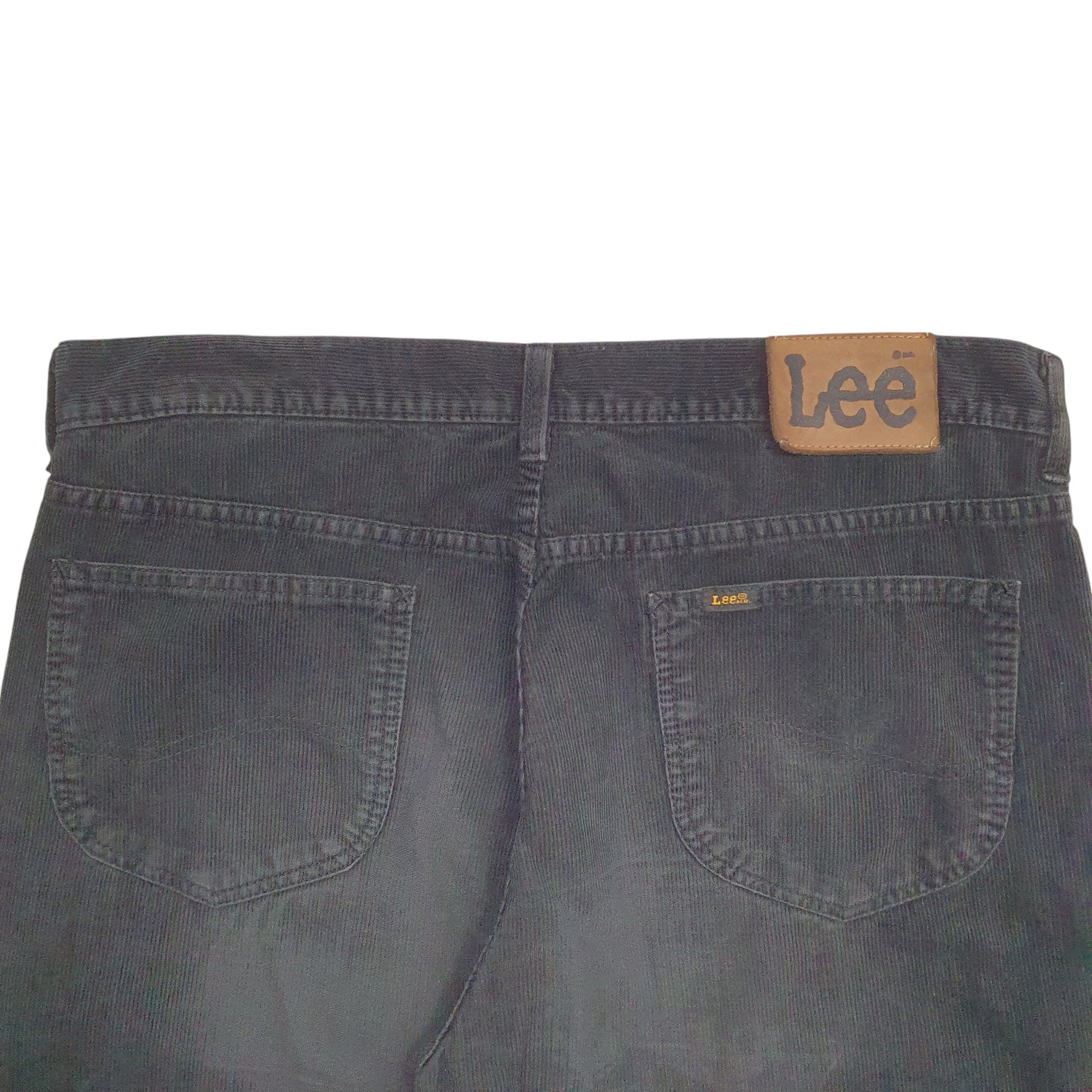 Mens Black Lee  Corduroy Trousers