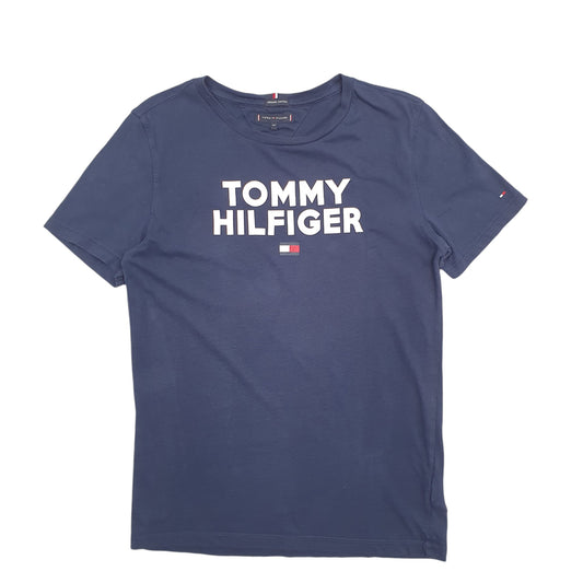 Womens Navy Tommy Hilfiger Spellout Short Sleeve T Shirt