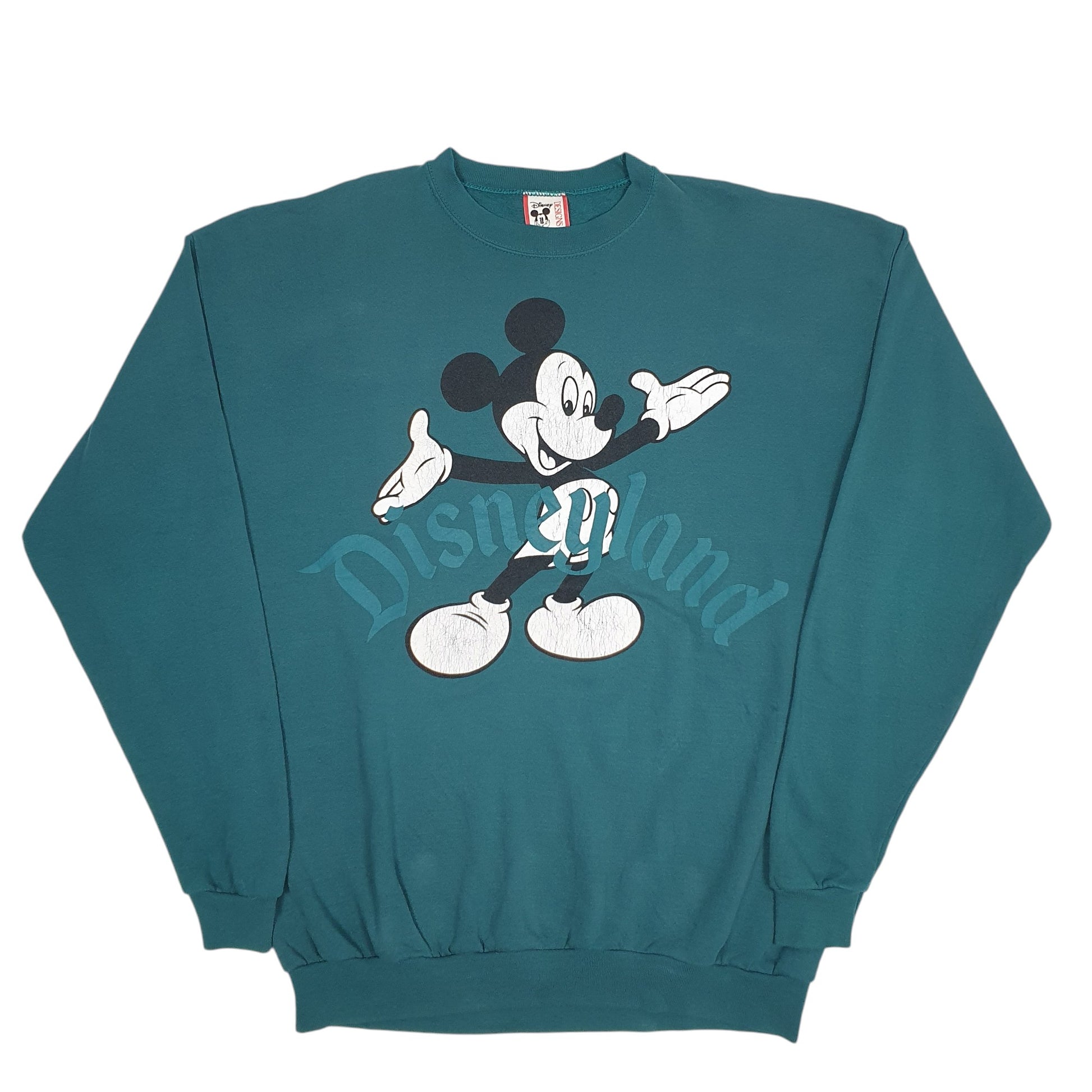 Mens Green Disney  Crewneck Jumper