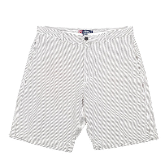 Mens White Chaps Striped Chino Shorts