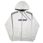 Mens Grey Adidas Hoodie Full Zip Jumper