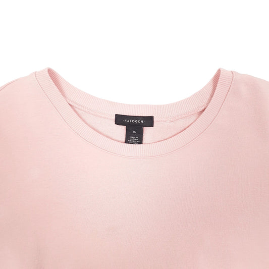 Womens Pink Halogen Frill Crewneck Jumper