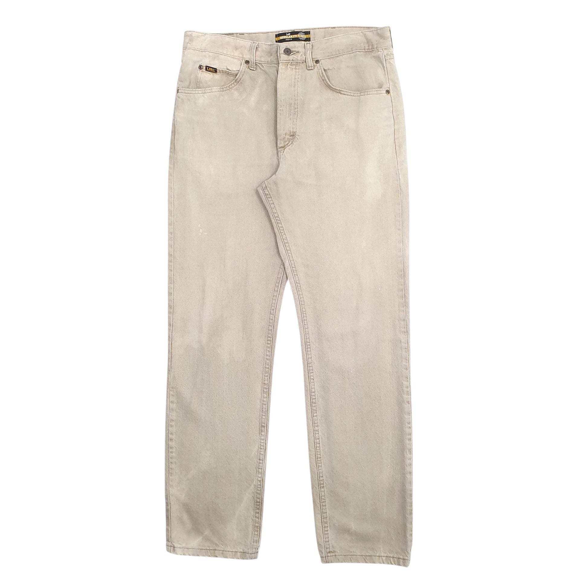 Mens Beige Lee  Casual JeansW36 L34