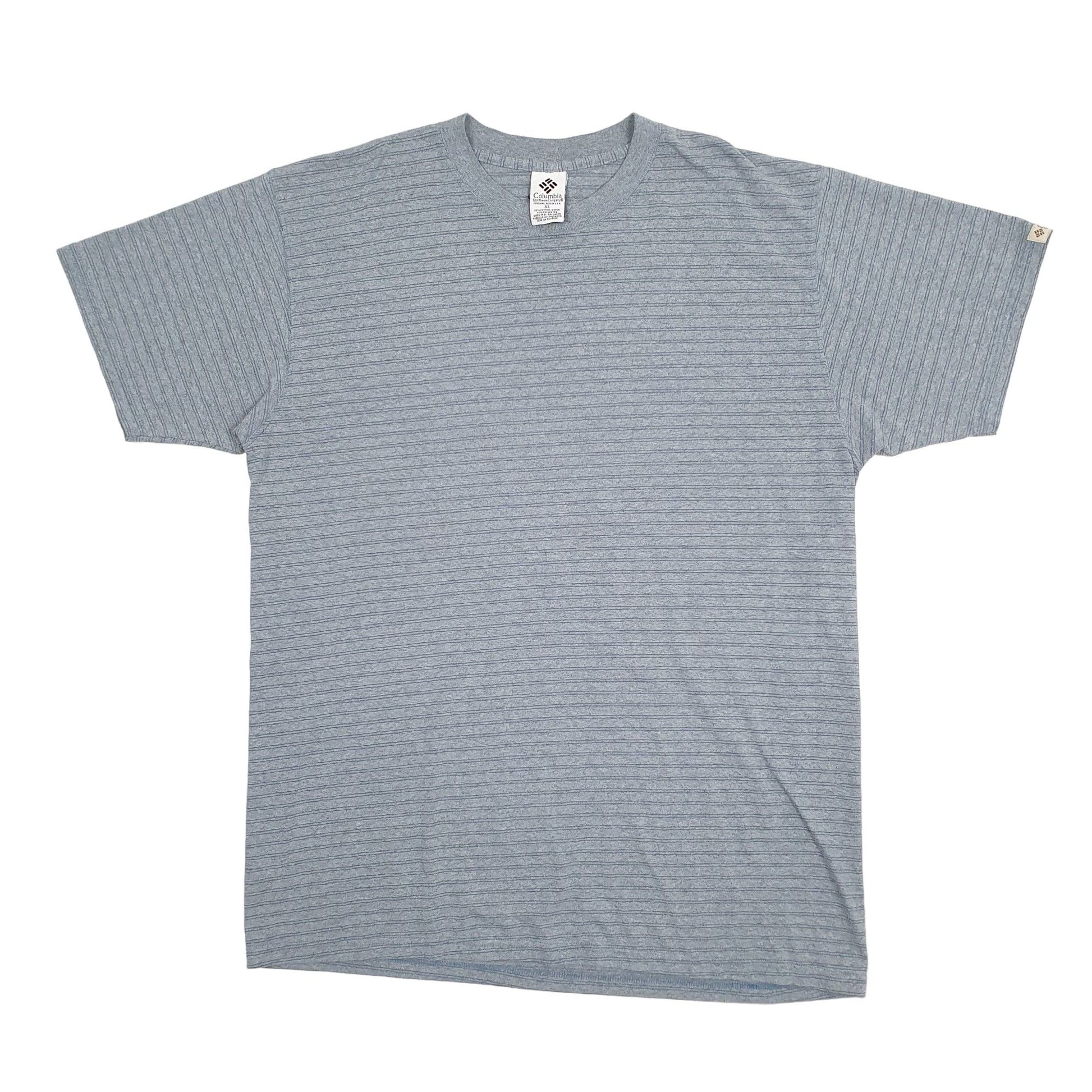 Mens Blue Columbia Sportswear Vintage 90s 00s Short Sleeve T Shirt