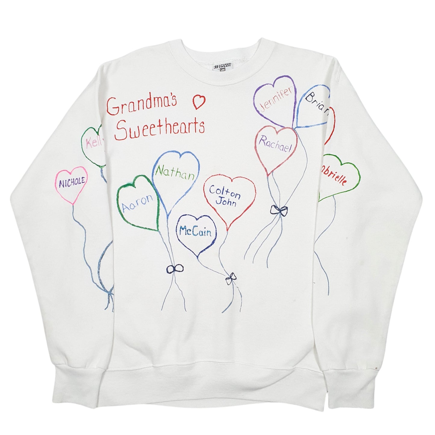 Womens White Lee Vintage Sturdy Sweats Crewneck Jumper