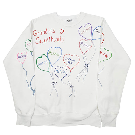 Womens White Lee Vintage Sturdy Sweats Crewneck Jumper