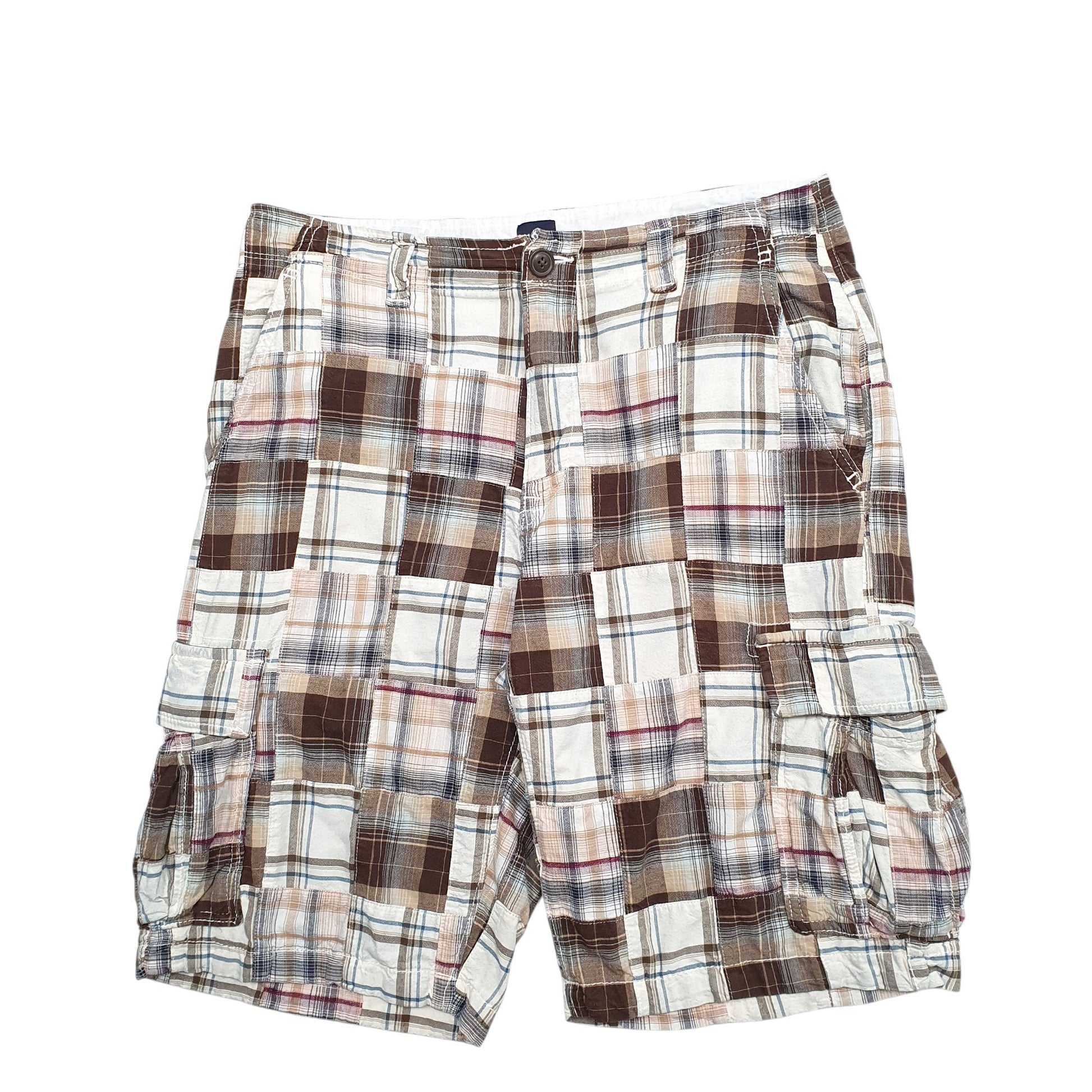 Mens Brown Gap Madras Ivy League Chino Shorts