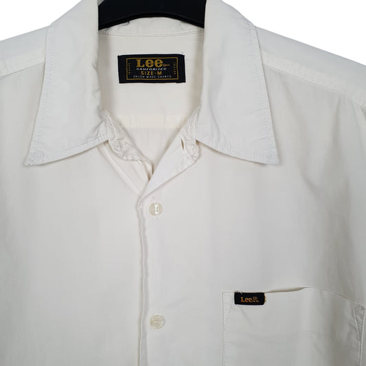 Mens White Lee Union Made Vintage 90s Short Sleeve Shirt