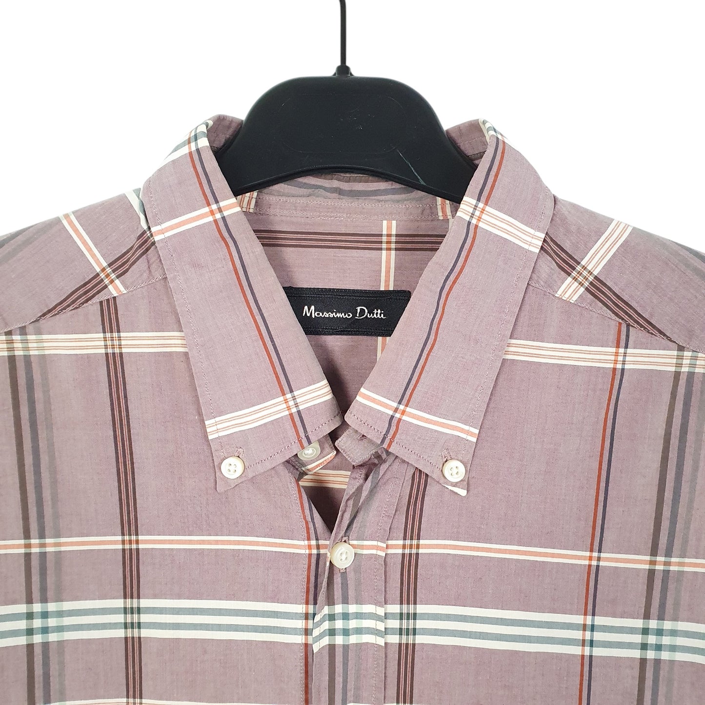 Mens Lilac Massimo Dutti  Long Sleeve Shirt