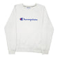 Womens White Champion Script Crewneck Jumper