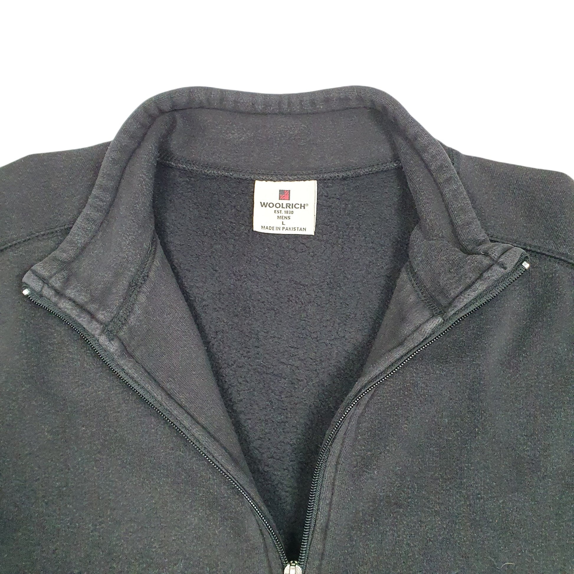 Mens Black Woolrich  Quarter Zip Jumper