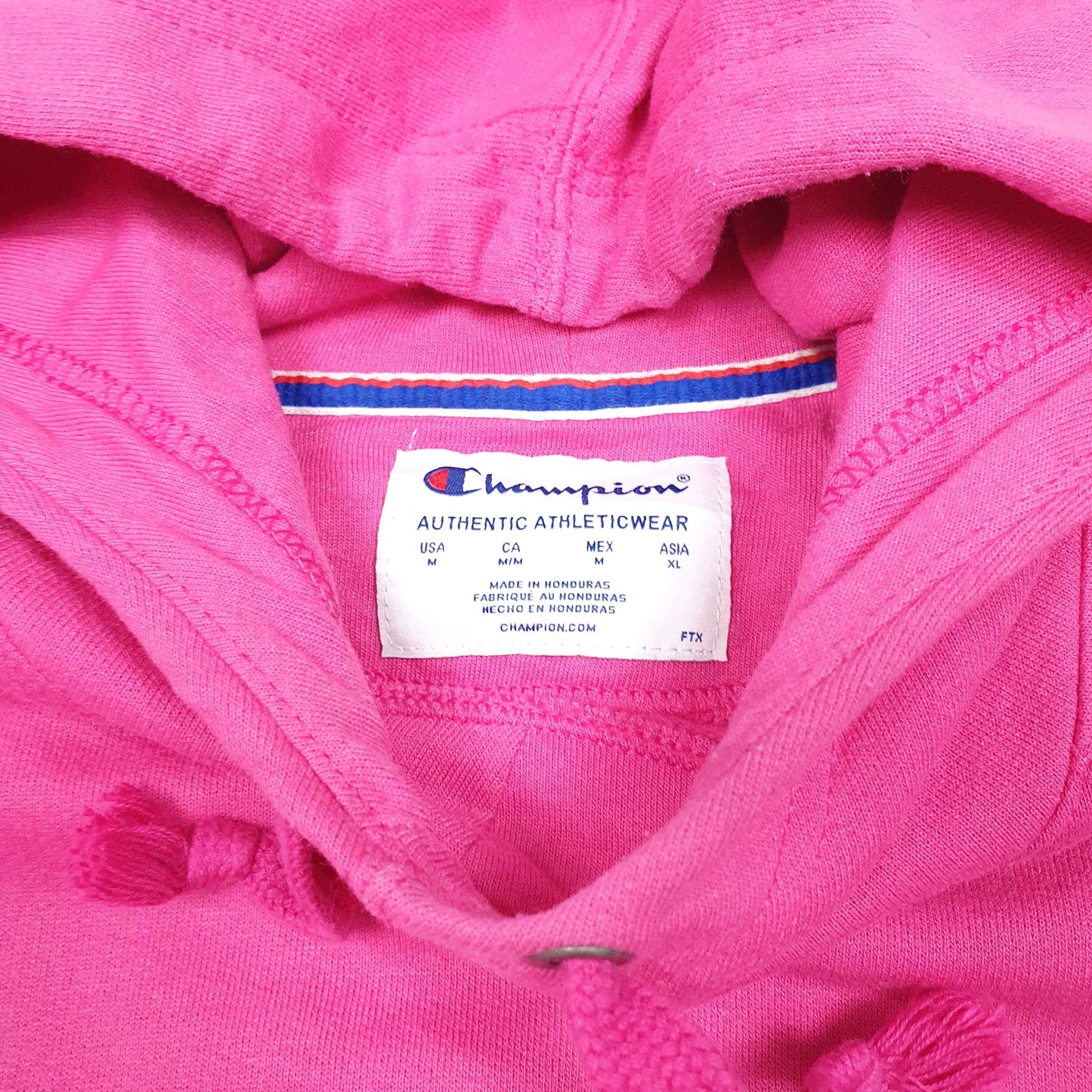 Womens Pink Champion Script Hoodie Jumper