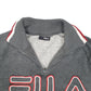 Mens Grey Fila  Quarter Zip Jumper