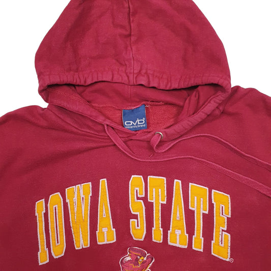 Mens Burgundy Oldvarsity Brand Iowa State USA Hoodie Jumper