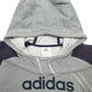 Mens Grey Adidas Spellout Hoodie Jumper