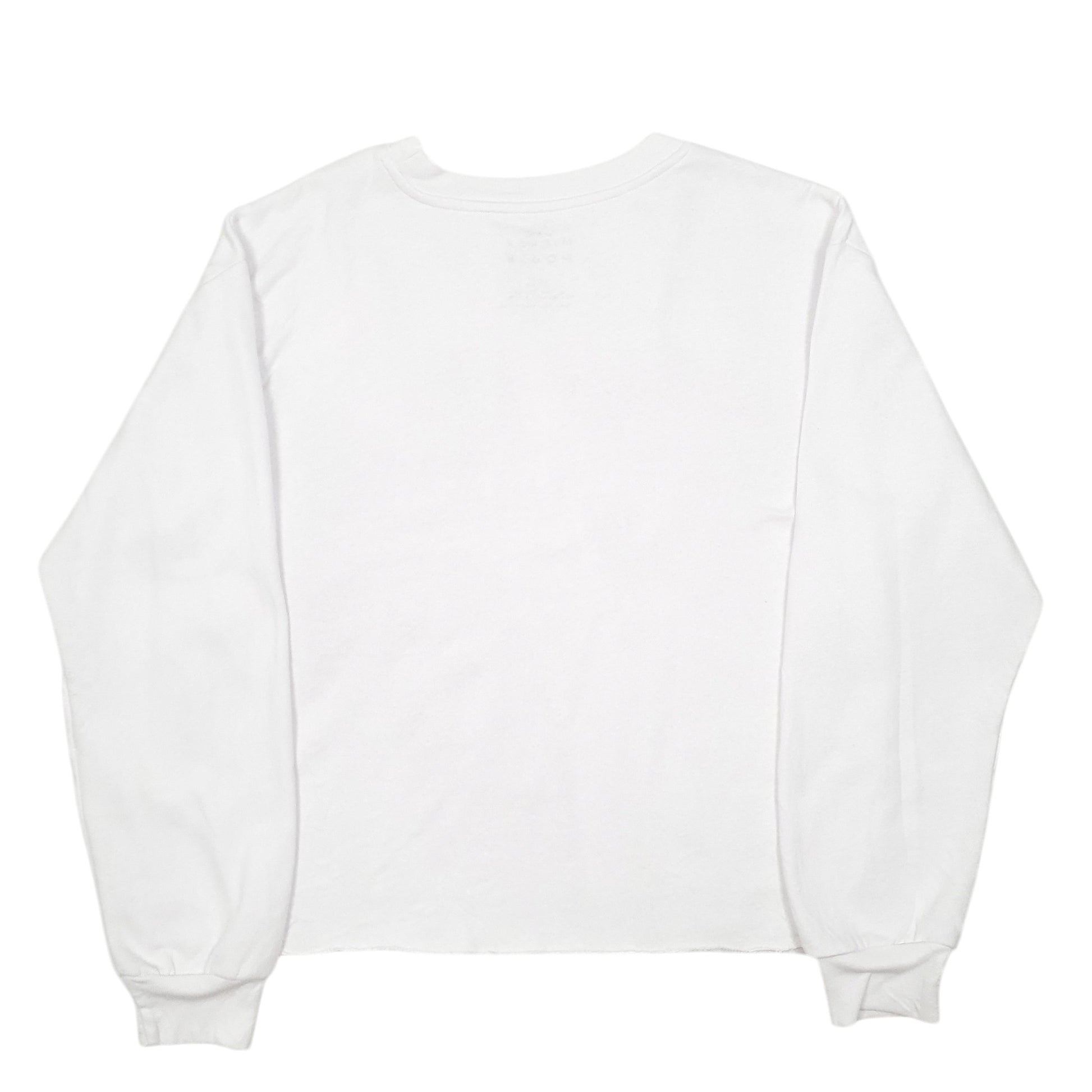 Womens White Disney Cropped Mickey Mouse Crewneck Jumper