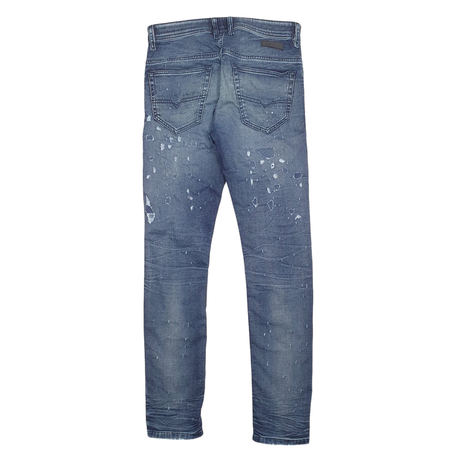 Womens Navy Diesel Distressed Casual JeansW30 L32