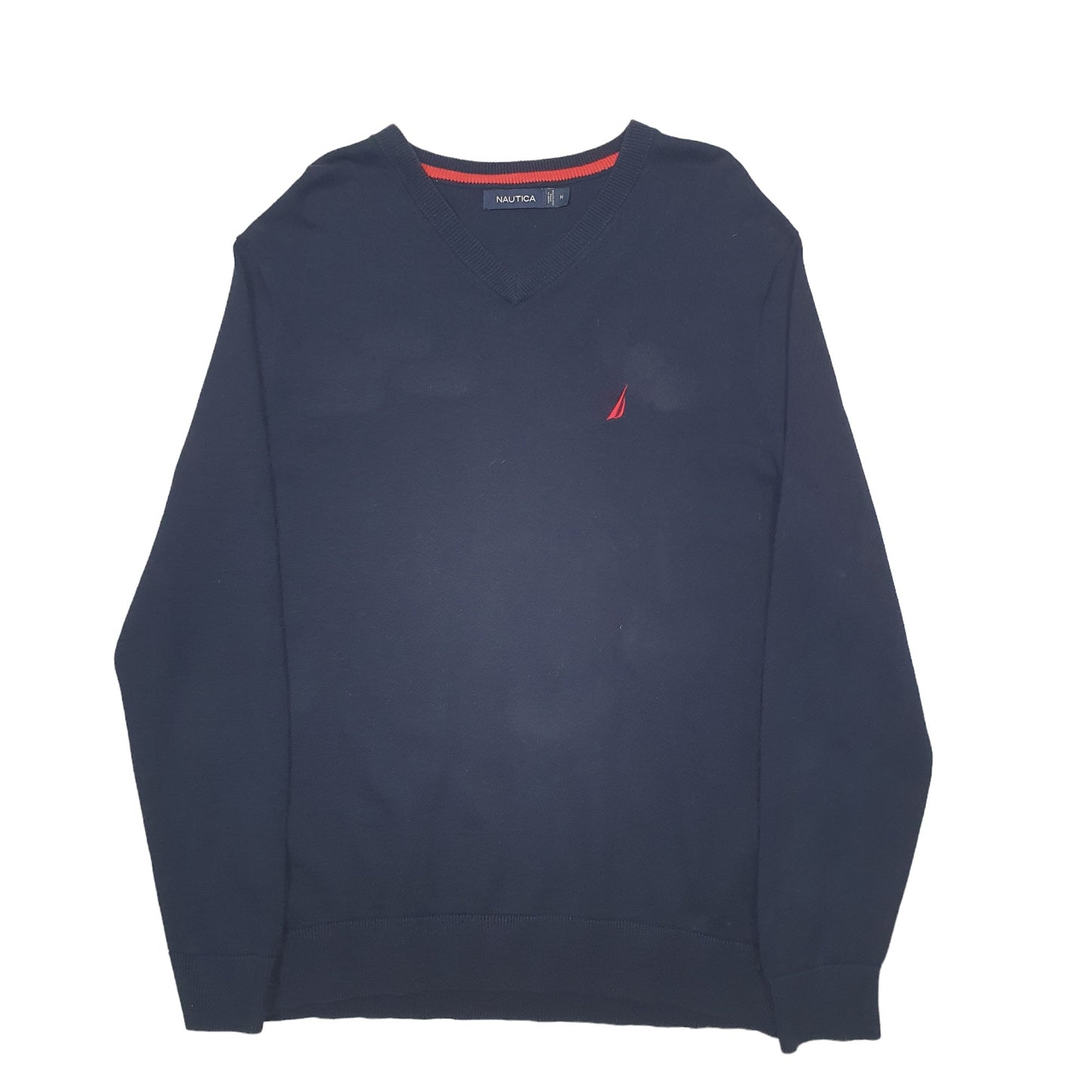 Mens Navy Nautica Knit Crewneck Jumper