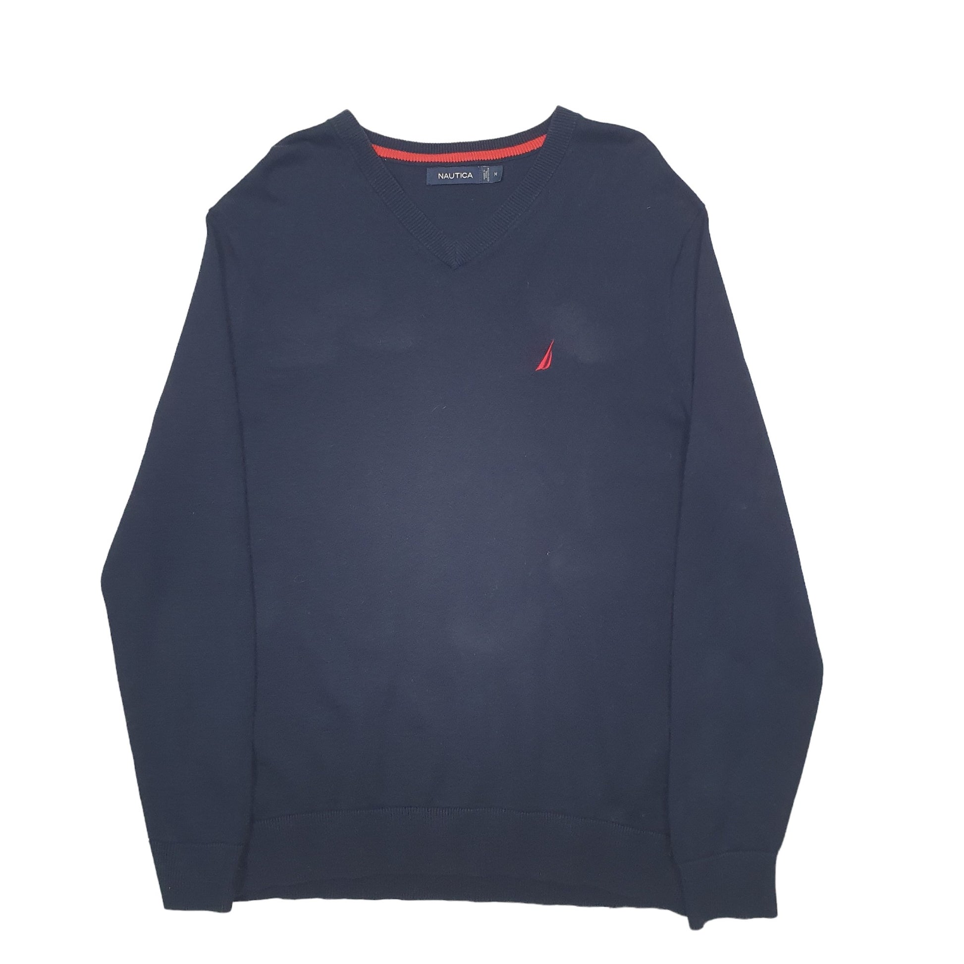 Mens Navy Nautica Knit Crewneck Jumper