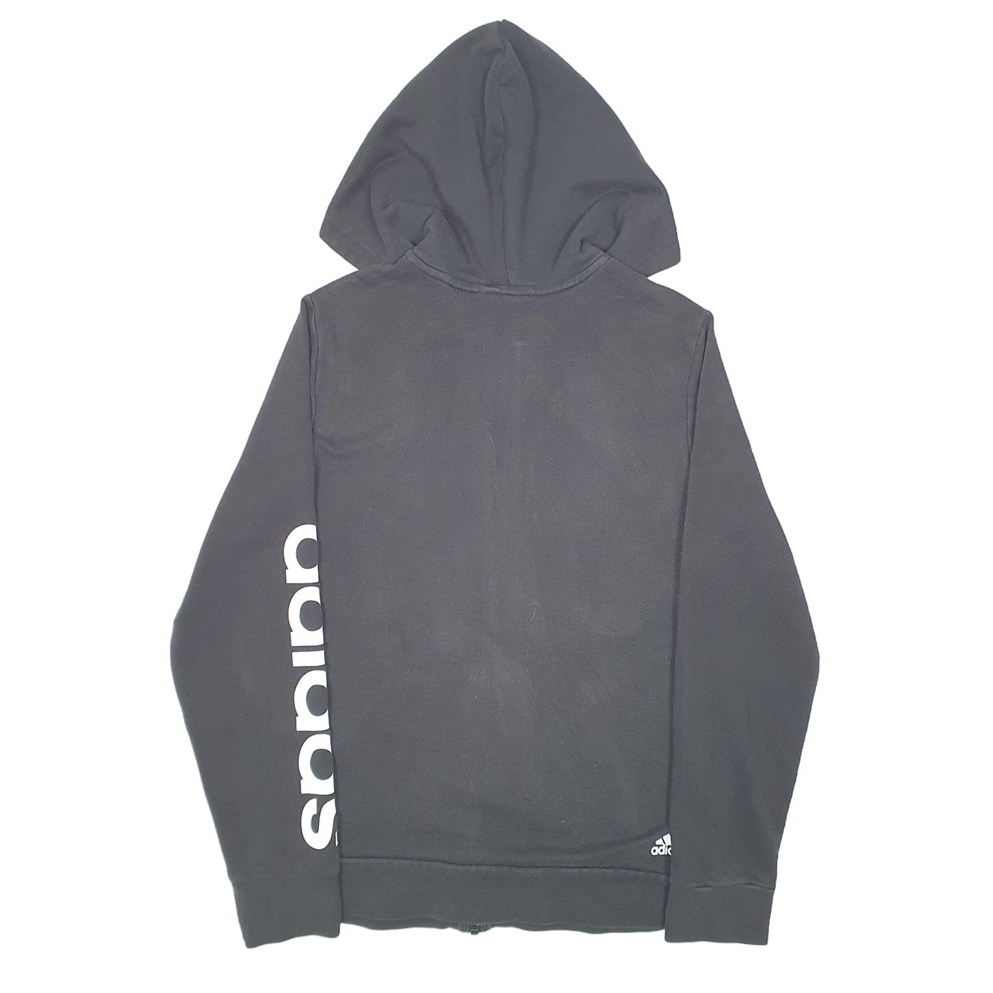 Womens Black Adidas Hoodie Full Zip Jumper