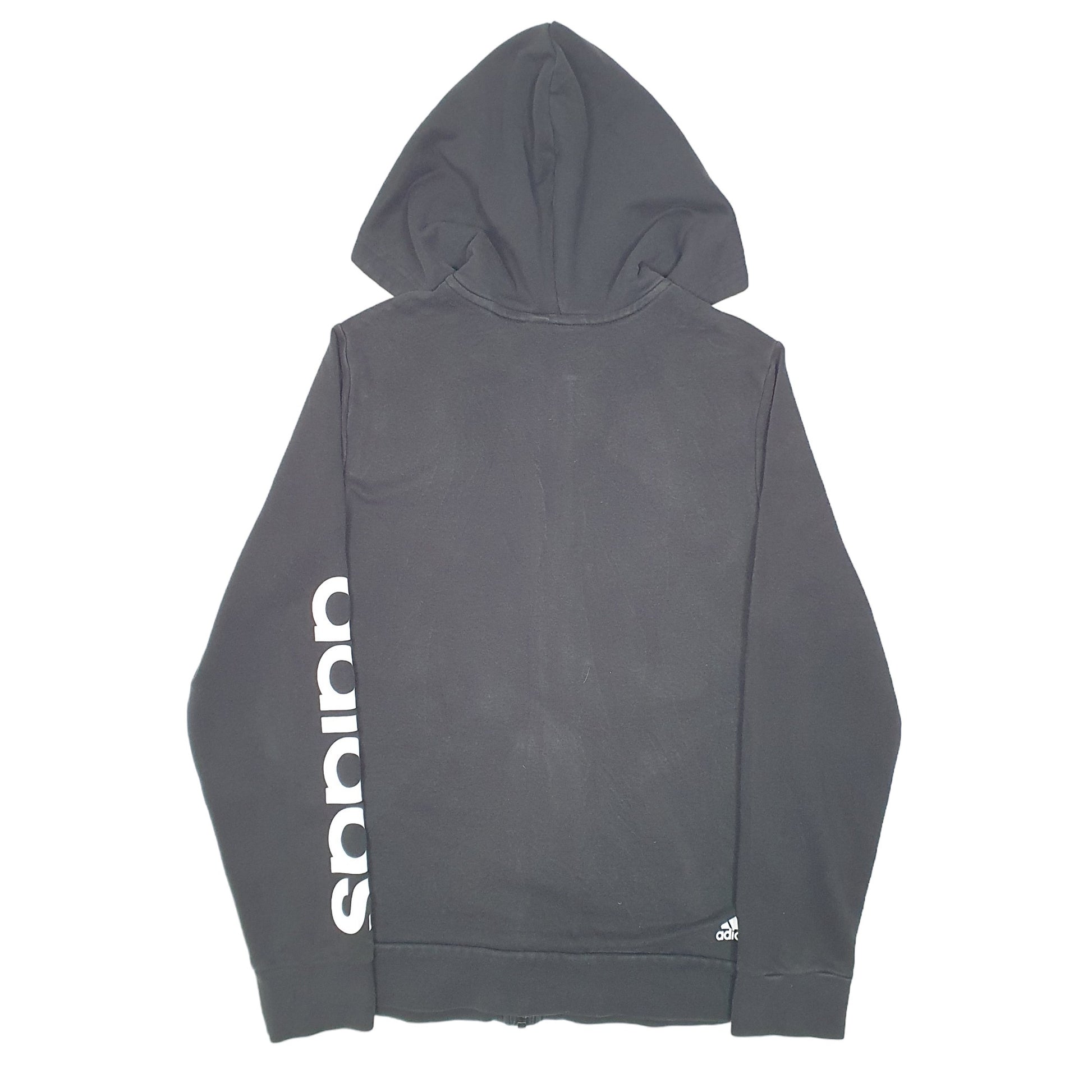 Womens Black Adidas Hoodie Full Zip Jumper