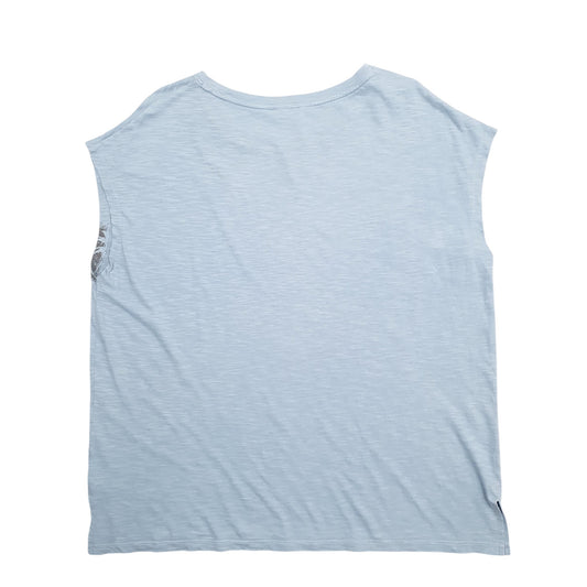 Womens Blue Hush Fits Oversized Palm Trees Short Sleeve T Shirt