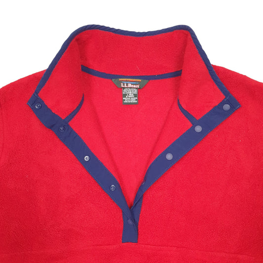 Mens Red L.L.Bean  Quarter Zip Jumper
