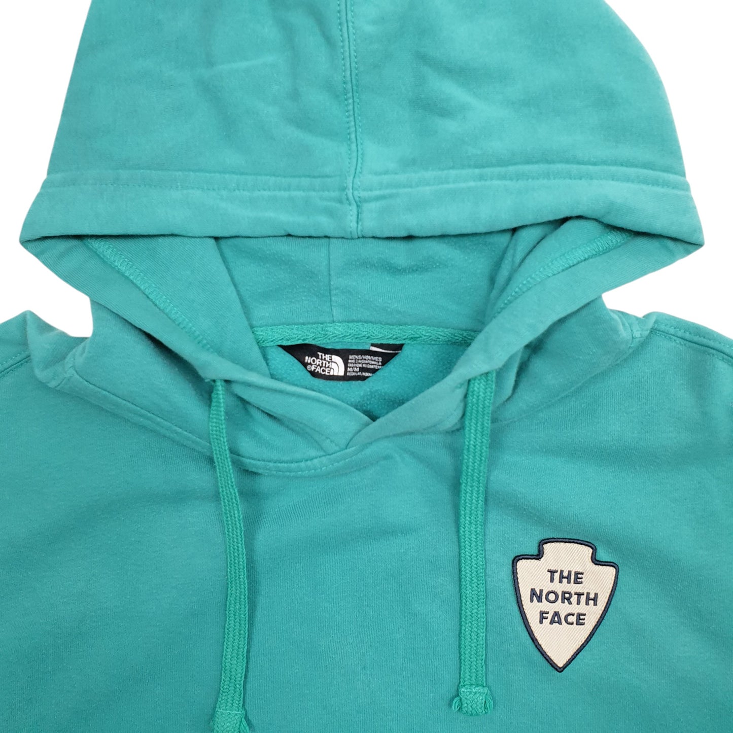 Mens Green The North Face Backprint Hoodie Jumper