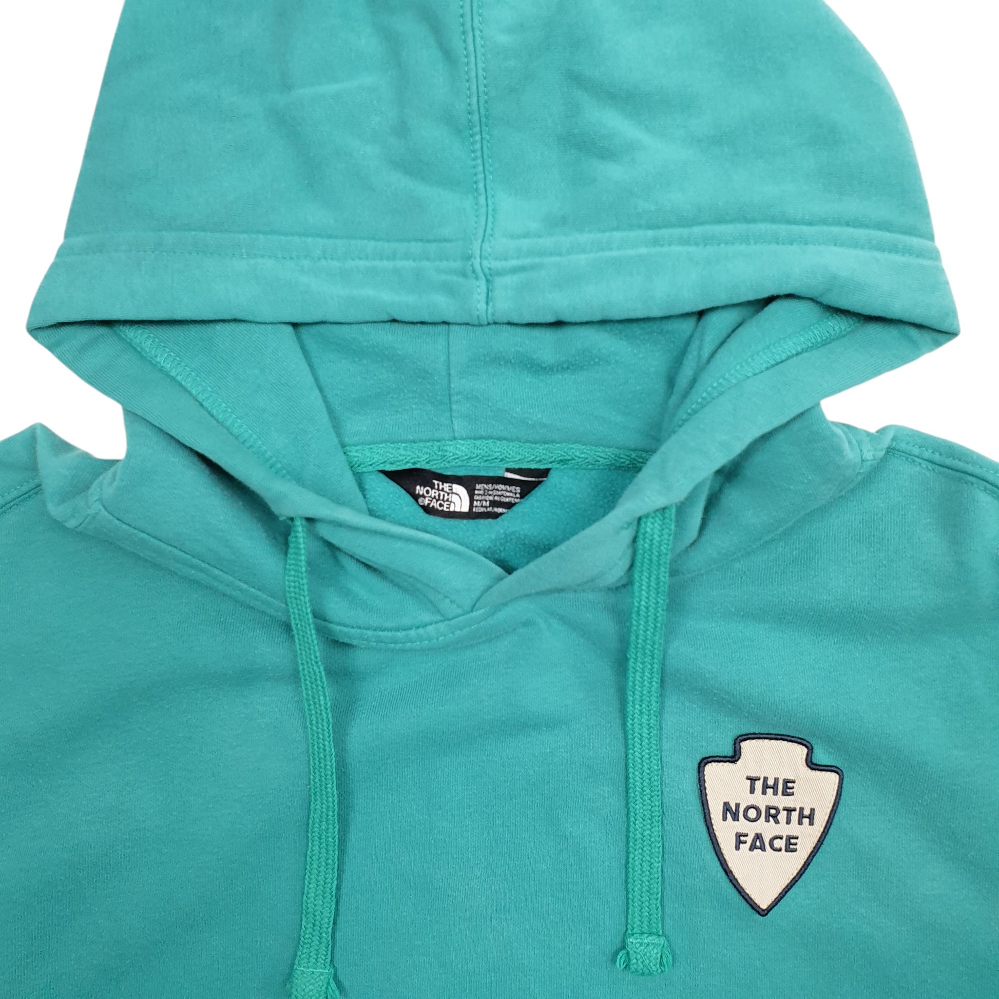 Mens Green The North Face Backprint Hoodie Jumper