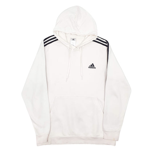 Mens White Adidas  Hoodie Jumper