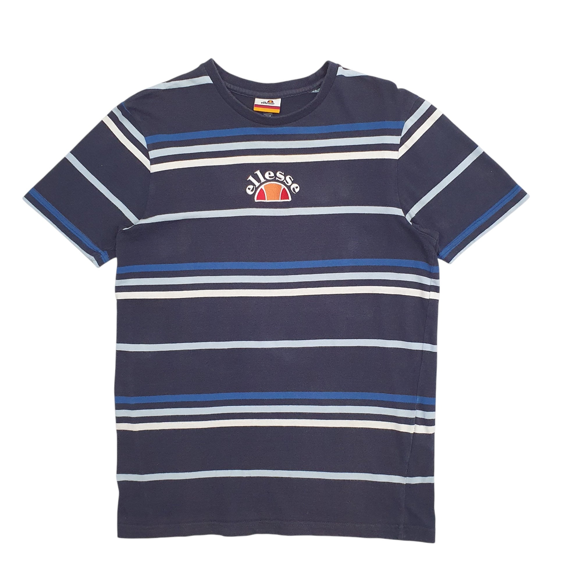 Mens Navy Ellesse Stripes Short Sleeve T Shirt