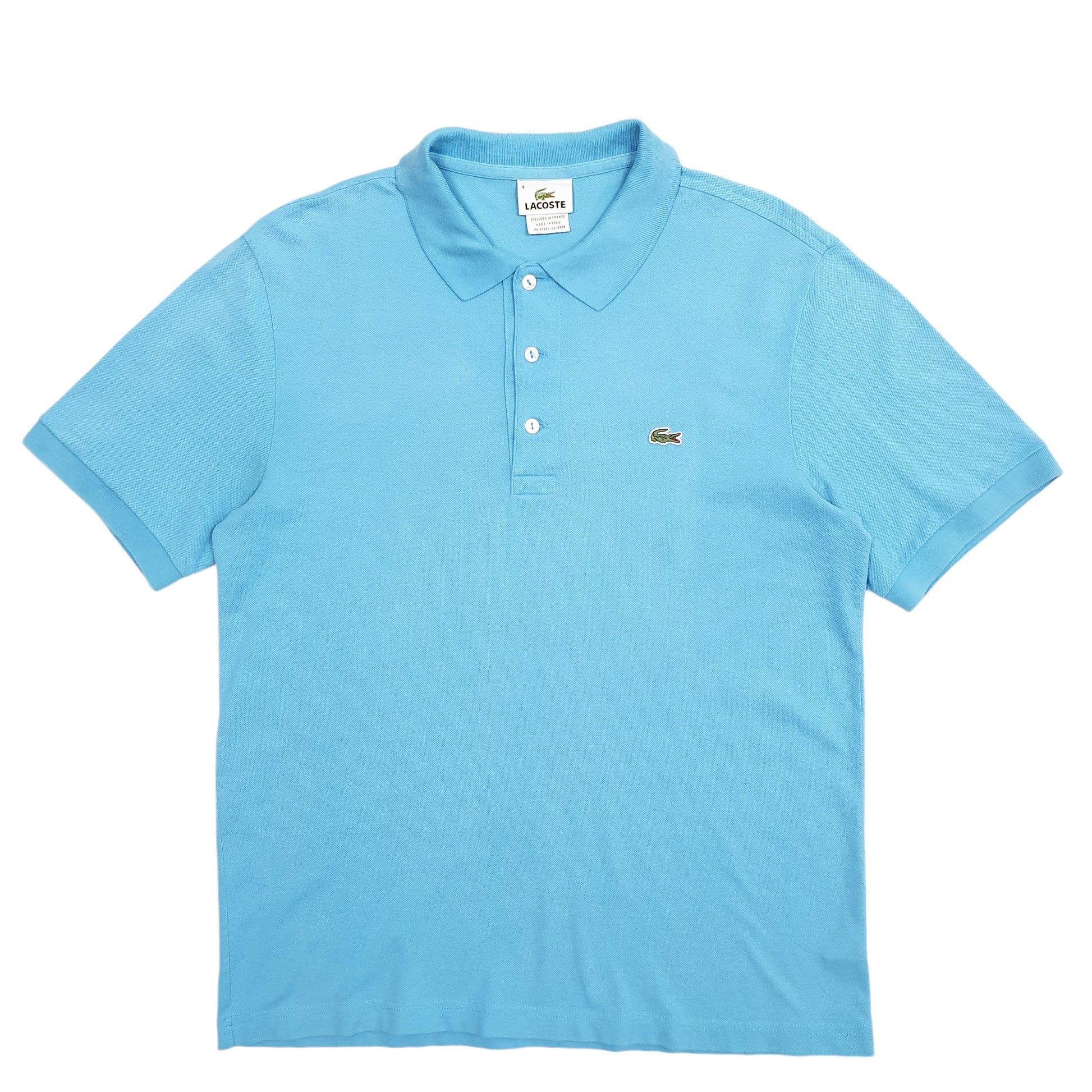 Mens Blue Lacoste  Short Sleeve Polo Shirt