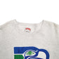 Mens Grey Nutmeg Mills Seattle Seahawks Football Made In USA Crewneck Jumper