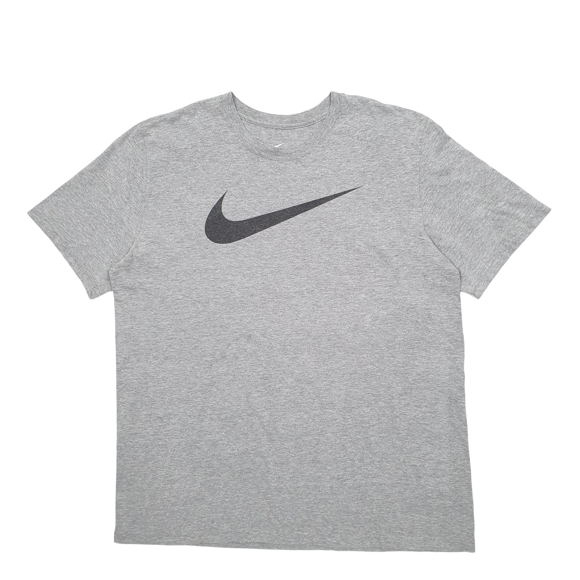 Mens Grey Nike Swoosh Short Sleeve T Shirt