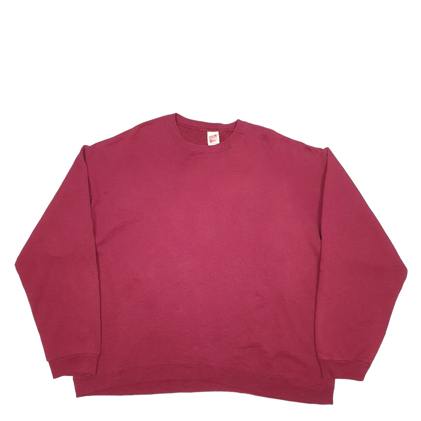 Mens Burgundy Hanes  Crewneck Jumper